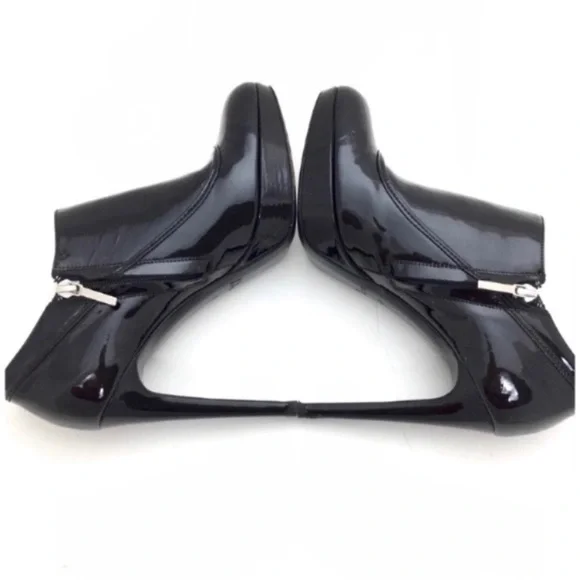 Dior by Christian Dior Ring Details Patent leather Ankle Platform Heel Boot BK - Picture 6 of 9